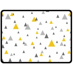 Pastel Random Triangles Modern Pattern Double Sided Fleece Blanket (large)  by Dushan