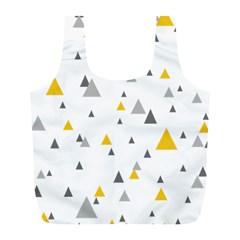 Pastel Random Triangles Modern Pattern Full Print Recycle Bags (l)  by Dushan