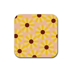 Sunflowers Everywhere Rubber Coaster (square)  by CraftyLittleNodes