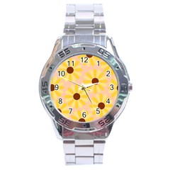 Sunflowers Everywhere Stainless Steel Men s Watch by CraftyLittleNodes