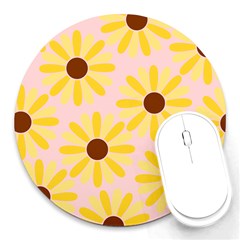 Sunflower Round Mousepads by CraftyLittleNodes