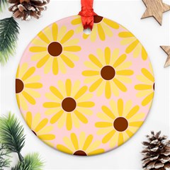 Sunflower Round Ornament (two Sides) 