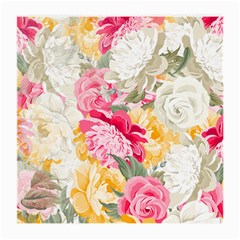 Colorful Floral Collage Medium Glasses Cloth (2-side) by Dushan