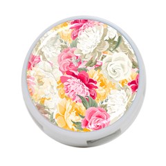 Colorful Floral Collage 4-port Usb Hub (two Sides)  by Dushan