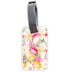 Colorful Floral Collage Luggage Tags (one Side)  by Dushan