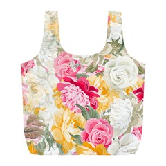 Colorful Floral Collage Full Print Recycle Bags (l)  by Dushan