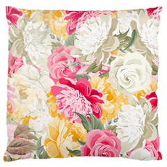 Colorful Floral Collage Standard Flano Cushion Cases (two Sides)  by Dushan