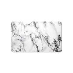 White Marble Stone Print Magnet (name Card) by Dushan