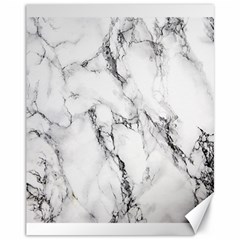 White Marble Stone Print Canvas 11  X 14   by Dushan