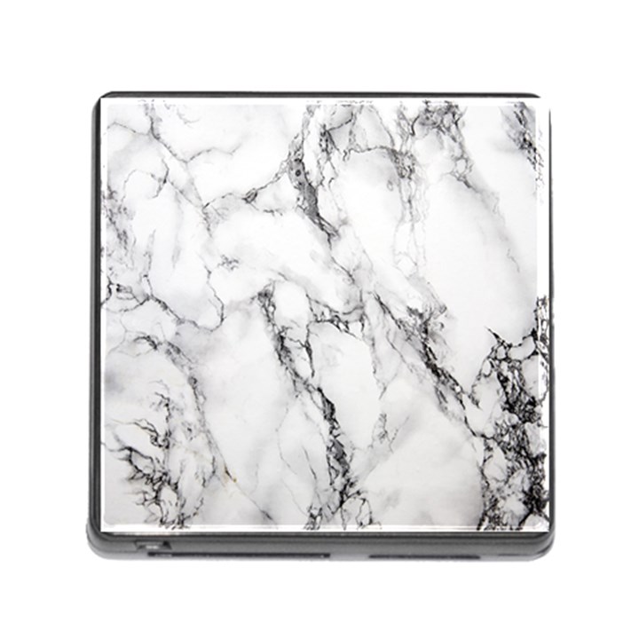 White Marble Stone Print Memory Card Reader (Square)