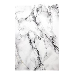 White Marble Stone Print Shower Curtain 48  X 72  (small)  by Dushan