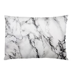 White Marble Stone Print Pillow Cases (two Sides) by Dushan