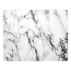 White Marble Stone Print Double Sided Flano Blanket (large)  by Dushan