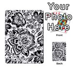 Black Floral Damasks Pattern Baroque Style Playing Cards 54 Designs  Front - Spade2