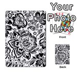 Black Floral Damasks Pattern Baroque Style Playing Cards 54 Designs  Front - SpadeQ