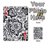 Black Floral Damasks Pattern Baroque Style Playing Cards 54 Designs  Front - Diamond3