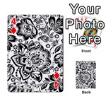 Black Floral Damasks Pattern Baroque Style Playing Cards 54 Designs  Front - Diamond4