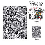 Black Floral Damasks Pattern Baroque Style Playing Cards 54 Designs  Front - Joker1