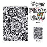 Black Floral Damasks Pattern Baroque Style Playing Cards 54 Designs  Back