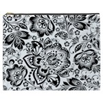 Black Floral Damasks Pattern Baroque Style Cosmetic Bag (XXXL)  Front