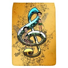 Music, Clef With Fairy And Floral Elements Flap Covers (s)  by FantasyWorld7