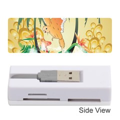 Funny Budgies With Palm And Flower Memory Card Reader (stick)  by FantasyWorld7