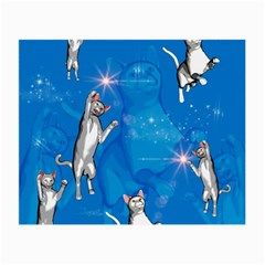 Funny, Cute Playing Cats With Stras Small Glasses Cloth by FantasyWorld7