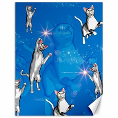 Funny, Cute Playing Cats With Stras Canvas 12  X 16   by FantasyWorld7