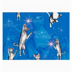 Funny, Cute Playing Cats With Stras Large Glasses Cloth by FantasyWorld7