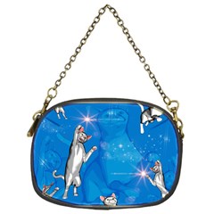 Funny, Cute Playing Cats With Stras Chain Purses (one Side)  by FantasyWorld7