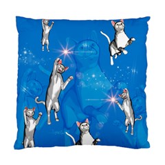 Funny, Cute Playing Cats With Stras Standard Cushion Case (one Side)  by FantasyWorld7