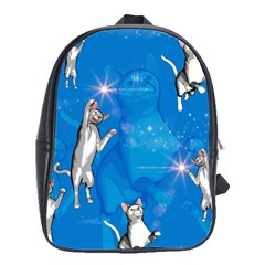 Funny, Cute Playing Cats With Stras School Bags(large)  by FantasyWorld7