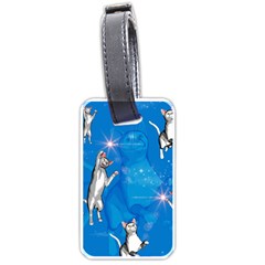 Funny, Cute Playing Cats With Stras Luggage Tags (one Side)  by FantasyWorld7