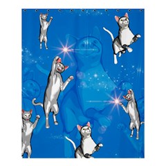 Funny, Cute Playing Cats With Stras Shower Curtain 60  X 72  (medium)  by FantasyWorld7