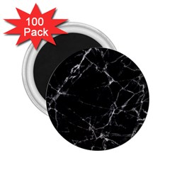 Black Marble Stone Pattern 2 25  Magnets (100 Pack)  by Dushan