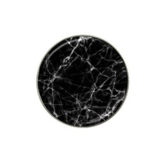 Black Marble Stone Pattern Hat Clip Ball Marker (4 Pack) by Dushan