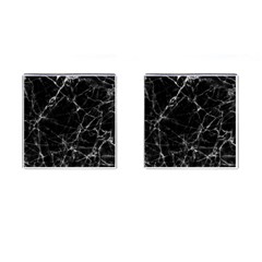 Black Marble Stone Pattern Cufflinks (square) by Dushan