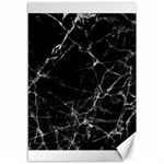 Black marble Stone pattern Canvas 12  x 18   11.88 x17.36  Canvas - 1