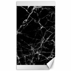 Black Marble Stone Pattern Canvas 40  X 72   by Dushan