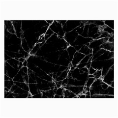 Black Marble Stone Pattern Large Glasses Cloth (2-side) by Dushan