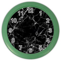 Black Marble Stone Pattern Color Wall Clocks by Dushan