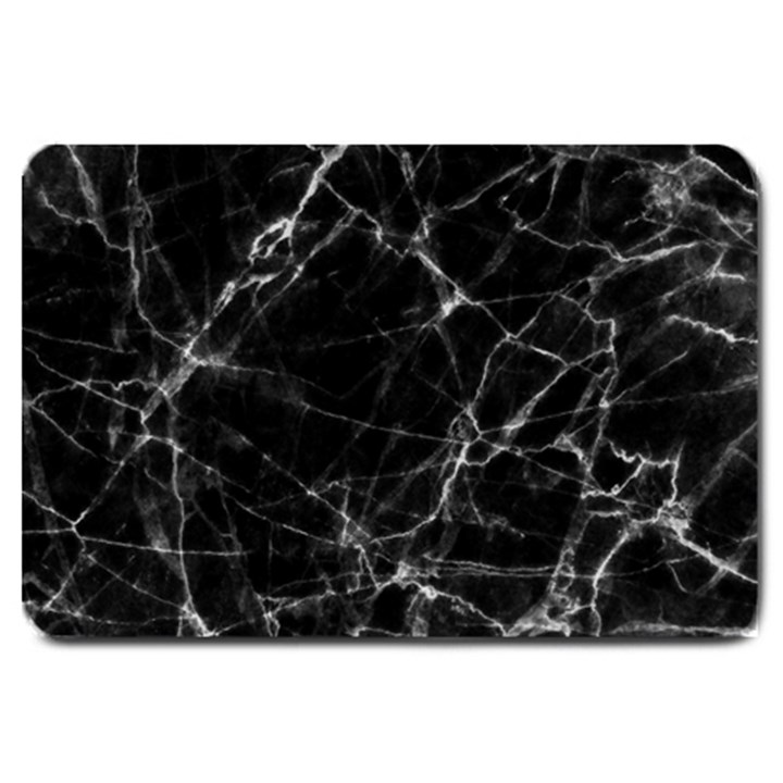 Black marble Stone pattern Large Doormat 