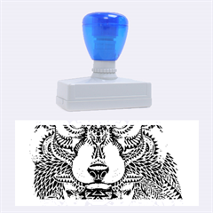 Intricate Elegant Wolf Head Illustration Rubber Stamps (large) by Dushan