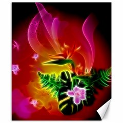 Awesome F?owers With Glowing Lines Canvas 8  X 10  by FantasyWorld7