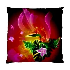 Awesome F?owers With Glowing Lines Standard Cushion Case (one Side)  by FantasyWorld7