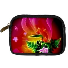 Awesome F?owers With Glowing Lines Digital Camera Cases by FantasyWorld7