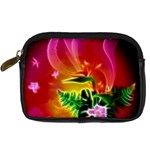 Awesome F?owers With Glowing Lines Digital Camera Cases Front