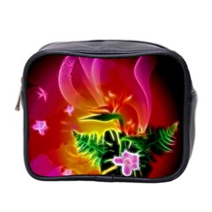 Awesome F?owers With Glowing Lines Mini Toiletries Bag 2-side by FantasyWorld7