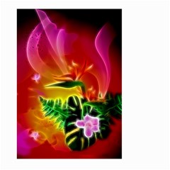 Awesome F?owers With Glowing Lines Large Garden Flag (two Sides) by FantasyWorld7