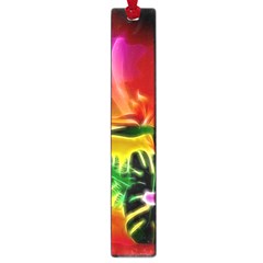 Awesome F?owers With Glowing Lines Large Book Marks by FantasyWorld7